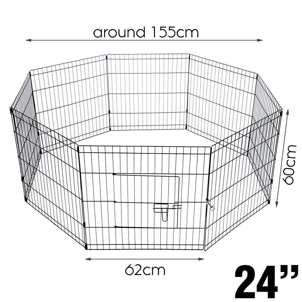 Pet Playpen 8 Panel Fence 24"