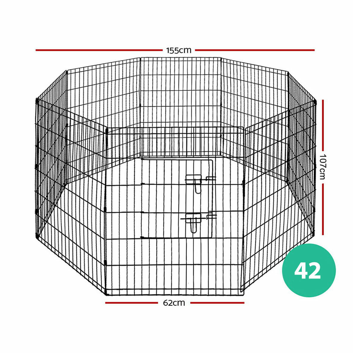 Pet Playpen8 Panel Fence 42size