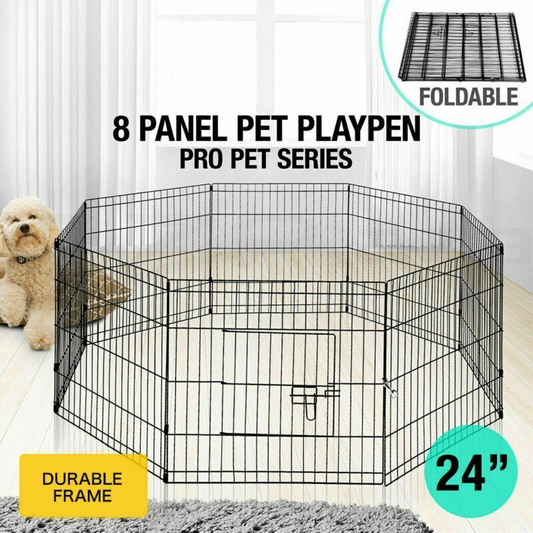 Pet Playpen 8 Panel Fence 24"